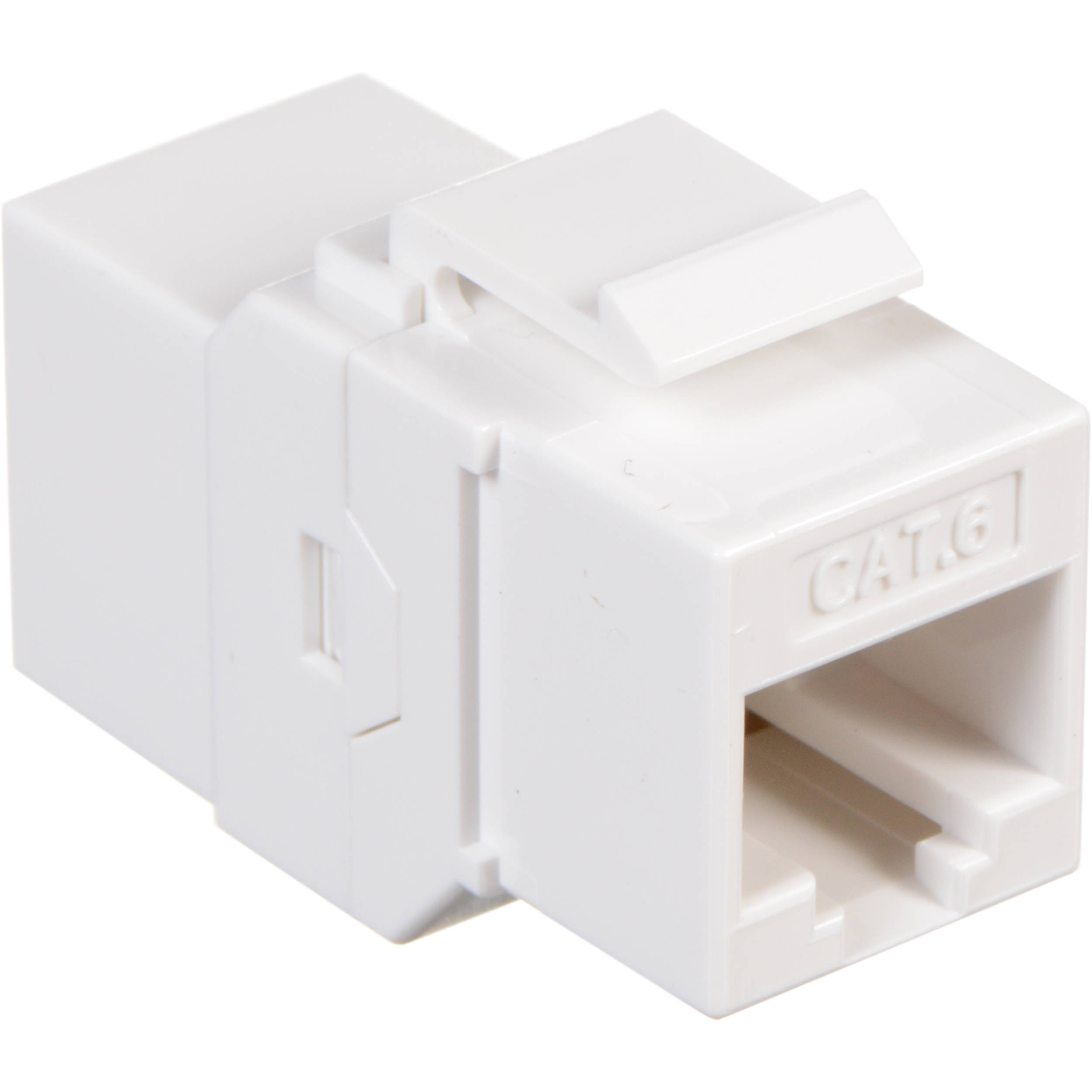 Tera Grand CAT6 Inline Coupler Feed-Through Keystone Adapter (White)