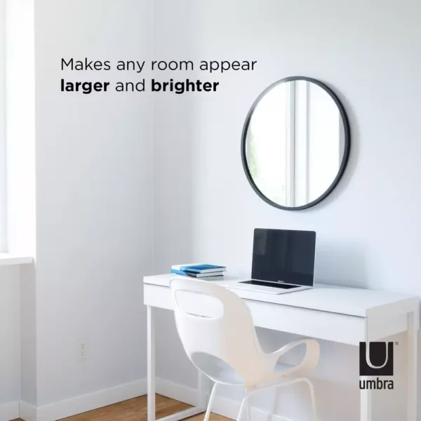 Umbra HUB Contemporary Mirror Black (24 in. H x 24 in. W)