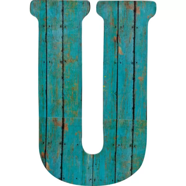 Jeff McWilliams Designs 15 in. Oversized Unfinished Wood Letter (U)