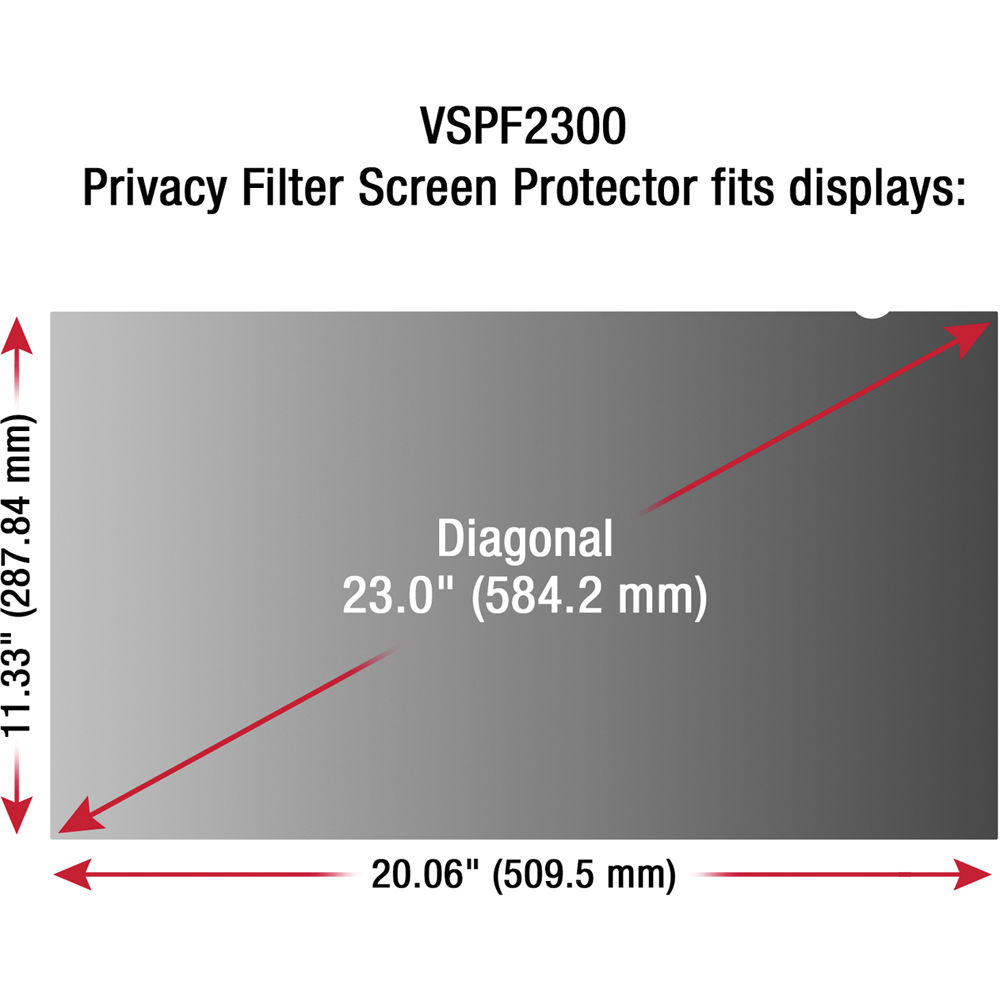ViewSonic VSPF2300 Privacy Filter for 23" Display