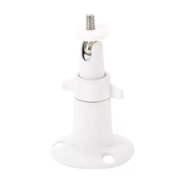 Wasserstein Adjustable Metal Mount with Universal Screw Compatible with Ring Stick Up Cam Battery and Wired (White)