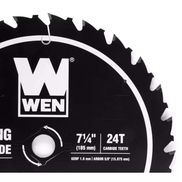 WEN 7.25 in. 24-Tooth Carbide-Tipped Professional Framing Saw Blade for Miter Saws and Circular Saws