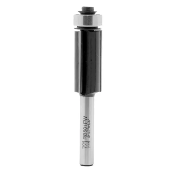 WEN 1/2 in. Flush Trim 3-Wing Carbide Tipped Router Bit with 1/4 in. Shank