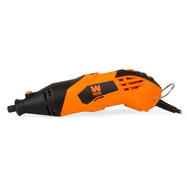 WEN 1.4 Amp High-Powered Variable Speed Rotary Tool with Cutting Guide, LED Collar, 100+ Accessories, Case and Flex Shaft