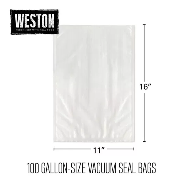 Weston 11 in. x 16 in. Vacuum Sealer Bags (100-Pack)