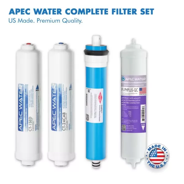 APEC Water Systems Ultimate Alkaline Counter Top Reverse Osmosis Water Filtration System 90 GPD 4-Stage Portable and Installation-Free