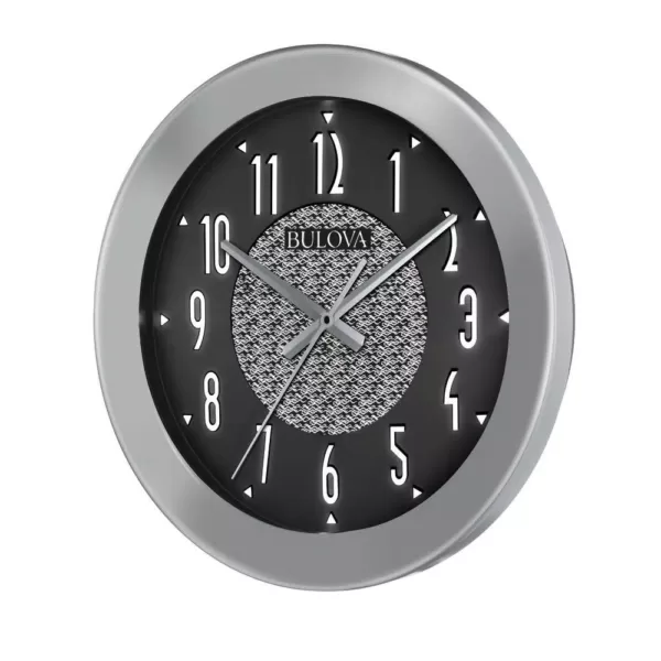 Bulova 16.5 in. H x 16.5 in. W Round Indoor-Outdoor Wall Clock with Bluetooth Technology