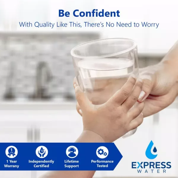 Express Water Express Water UV Reverse Osmosis Water Filtration System – 11 Stage UV Water Filter with Faucet and Tank – 100 GDP