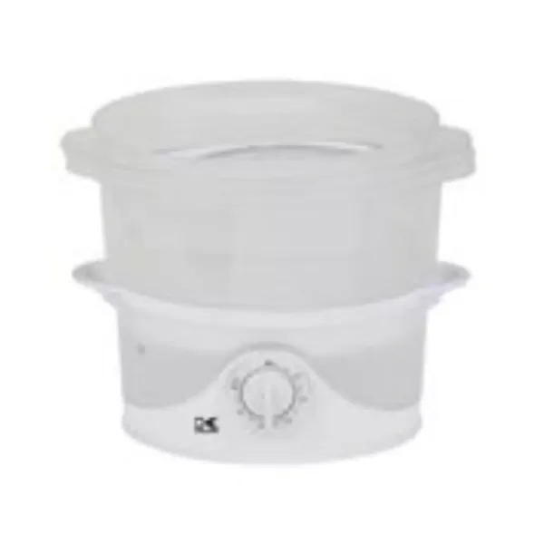 KALORIK 9.5 Qt. White Food Steamer and Rice Cooker with Built-In Timer