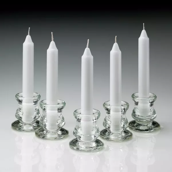Light In The Dark 6 in. Tall 3/4 in. Thick Unscented White Taper Candles (Set of 40)