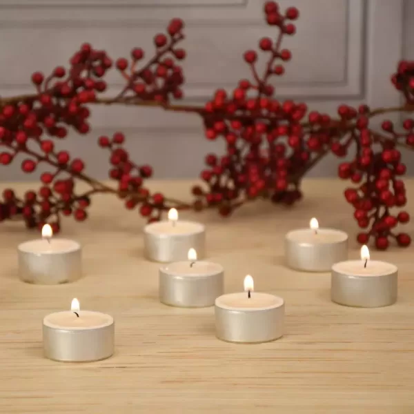 LUMABASE Extended Burn Tea Light Candles- 100-Count