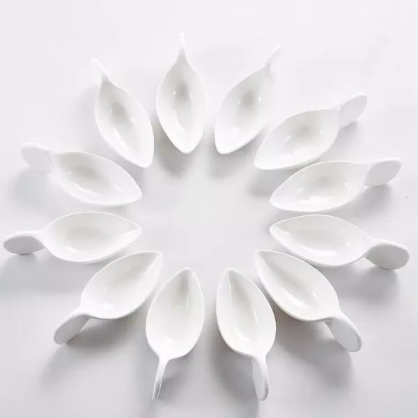 MALACASA 4.5 in. White Porcelain Ramekins Souffle Dishes Serving Bowls (Set of 12)