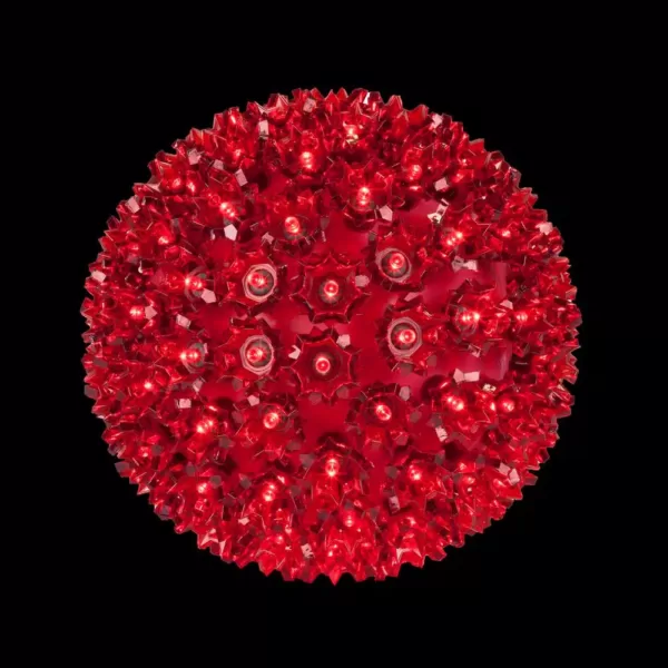 Wintergreen Lighting 6 in. 70-Light LED Red Decorative Starlight Sphere