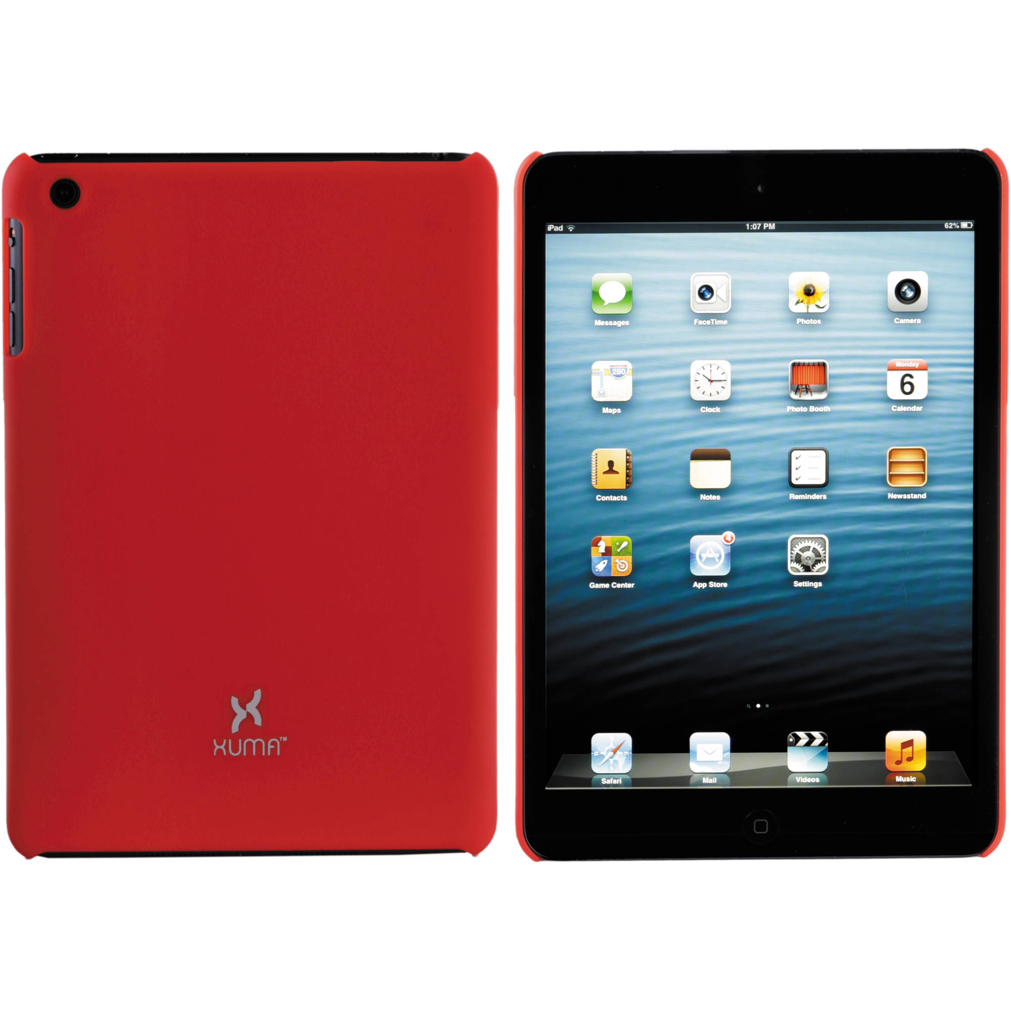 Xuma Hard Snap-on Case for iPad mini 1st Generation (Red)
