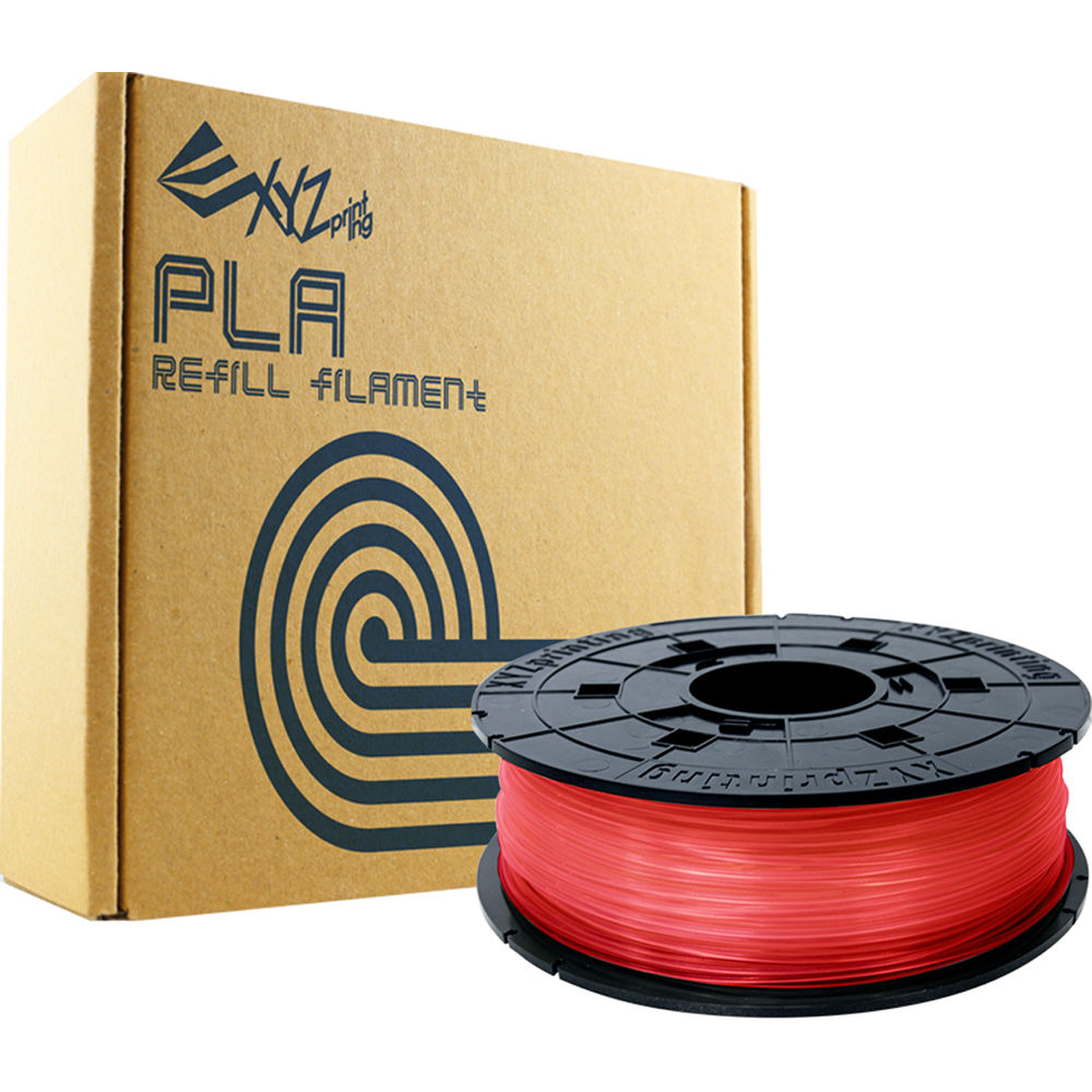 XYZprinting 1.75mm PLA Refill Filament (600g, Clear Red)