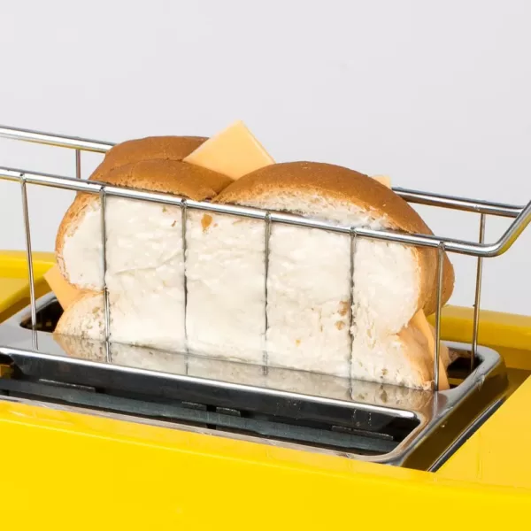 Nostalgia 4-Slice Yellow Wide Slot Grilled Cheese Toaster