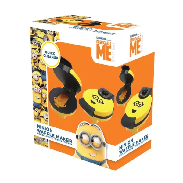 Uncanny Brands Minions Kevin Classic Waffle Maker Yellow