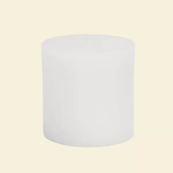 Zest Candle 3 in. x 3 in. White Pillar Candles Bulk (12-Case)