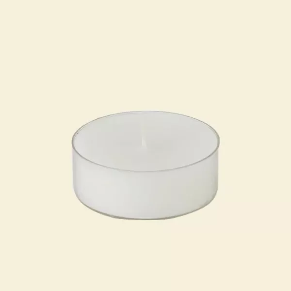 Zest Candle 2.25 in. White Mega Oversized Tealights Candles (12-Box)